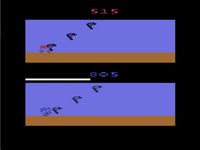 une photo d'Ã©cran de MotoRodeo sur Atari 2600